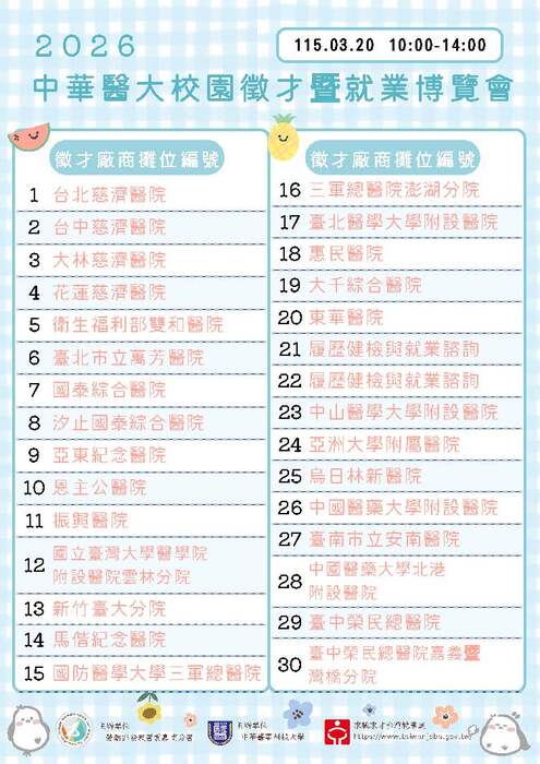2026校園徵才技就業博覽會~同學手刀來參加圖片