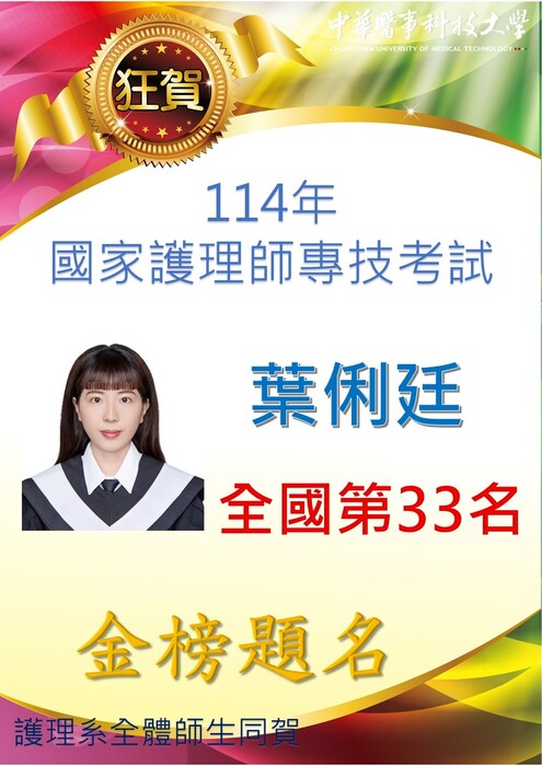護理師國考全國33名圖片